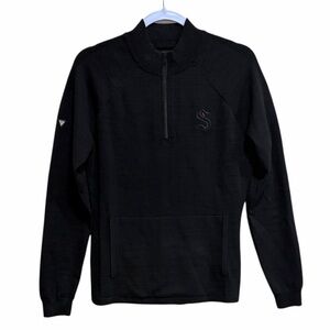 Levelwear Seattle Kraken Black Quarter Zip Pullover Women’s Small NHL